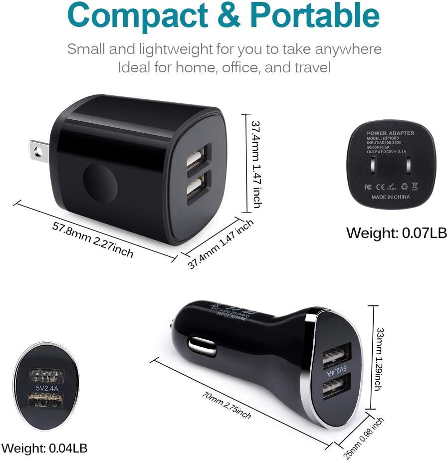 USB Type C Charger Cable for Samsung Galaxy A17 A16 A35 A26 A36 A56 A15 A25 A55 S25 Ultra A14 A54 A13 A23 A53 A32 S23 S22 S21 S20 S10E S10,Android Phone Car Charger Wall Adapter+Fast Charging Cord 6FT